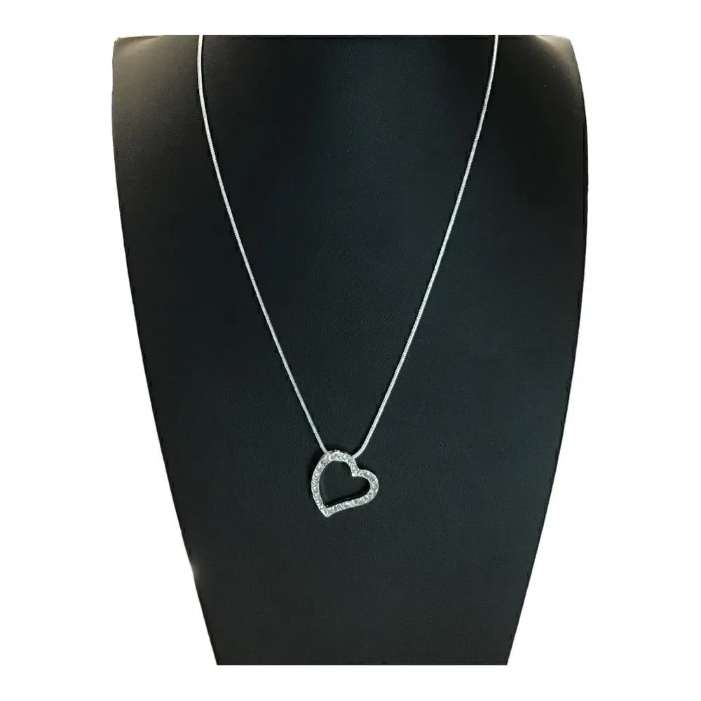 Swarovski Open Heart Silver Necklace